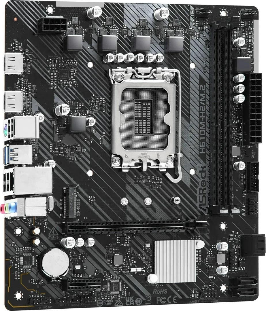 Plošča ASRock H610M-H2/M.2, Socket LGA 1700, micro ATX