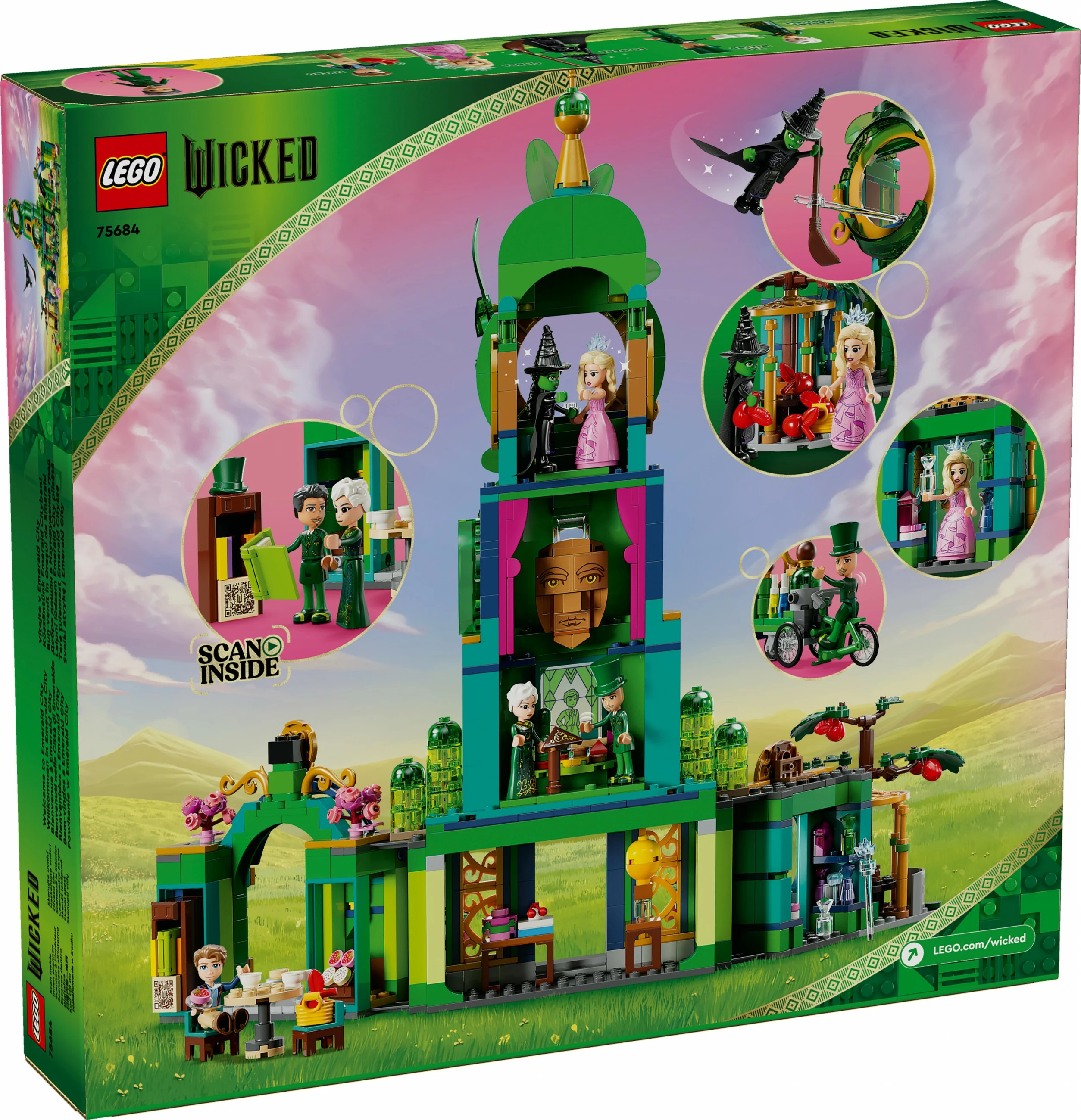 Set za gradnjo iz več barv Wicked Willkommen in Emerald City LEGO 75684