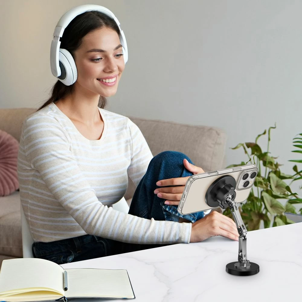 Magnetni nosilec za telefon MagSafe Tech-Protect N57, črn