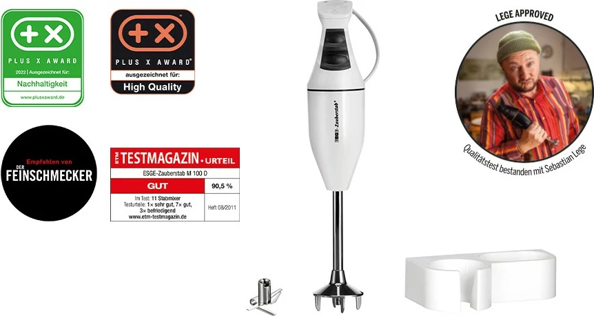 Potopni mešalnik UNOLD ESGE M 100 D, 120 W, bel