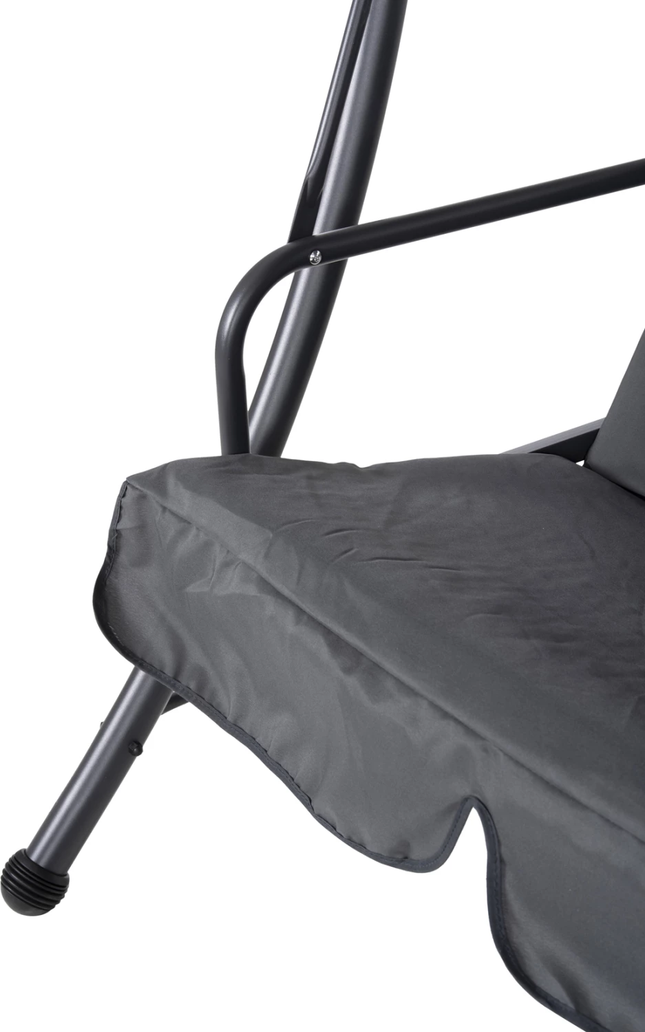 Gugalnica-postelja za verando s senčnikom, 3-sedežna LIKID FH5980.01 kovinski okvir in tkanina v sivi barvi 200x120x164H cm