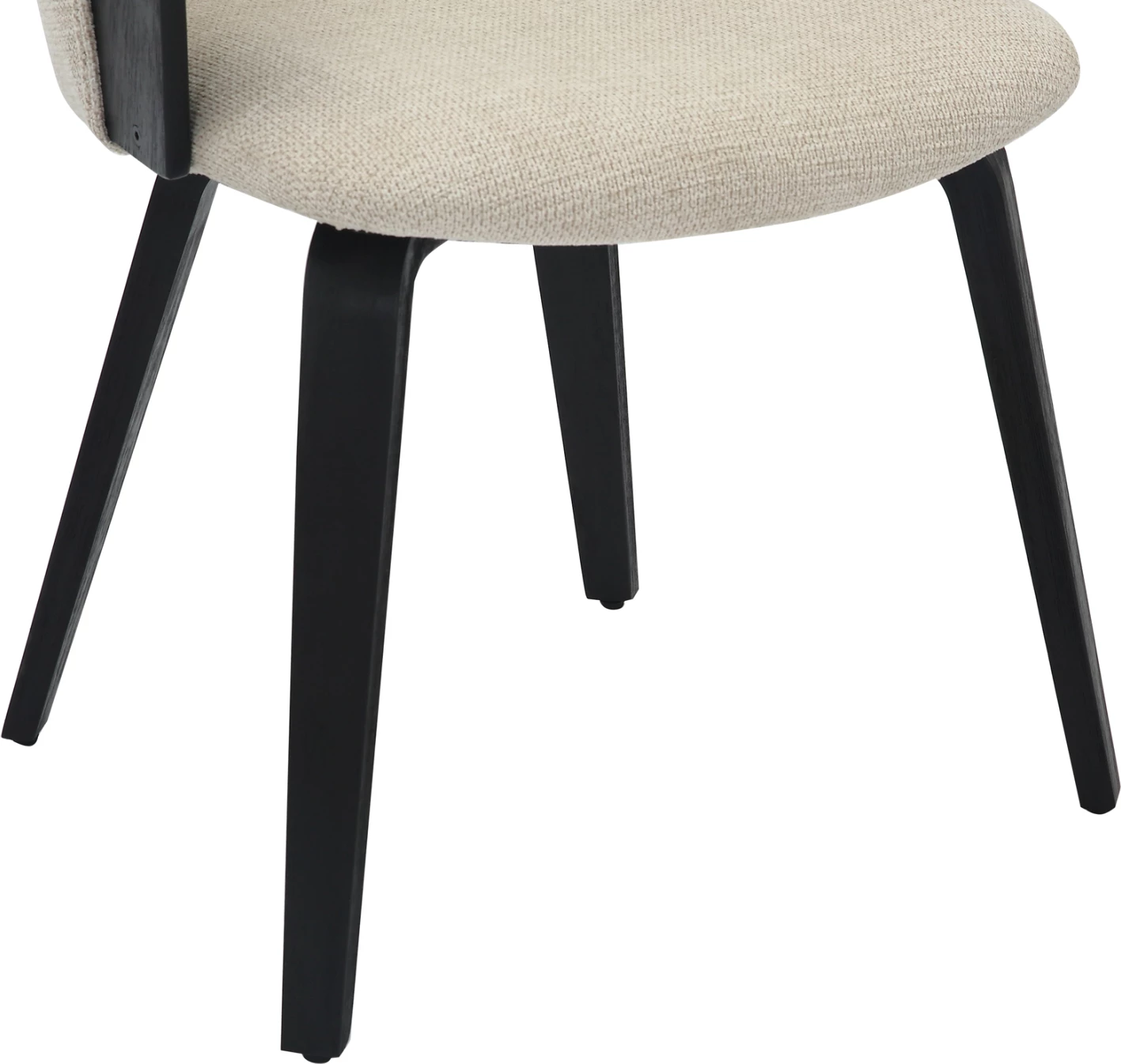 Jedilni stol JESPER FH9977.02 s vezanim okvirjem v črno-ecru tkanini 61x54x74Hcm