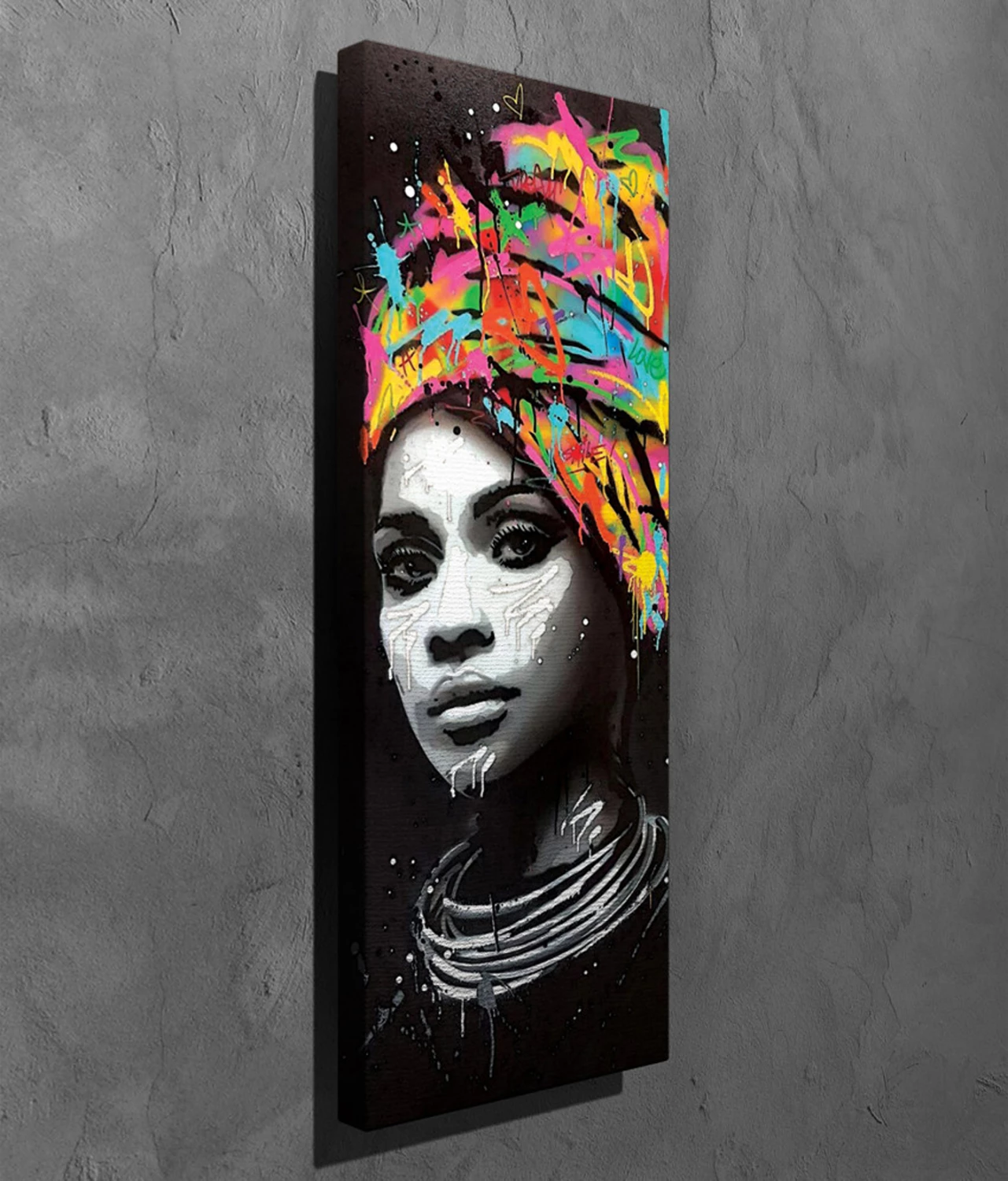 Dekorativna slika dekleta s turbanom FH7198.06 80X3X30 cm