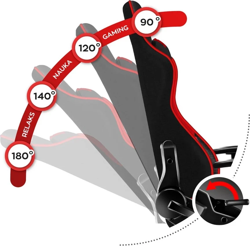 Otroški igralni stol Huzaro HZ-Ranger 6.0, rdeč / črn