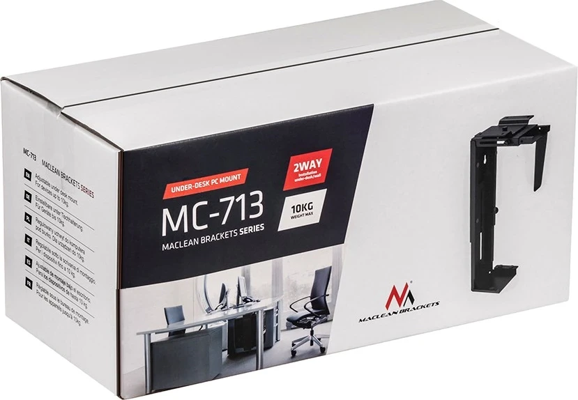 Nosilec za računalnik Maclean MC-713, črn