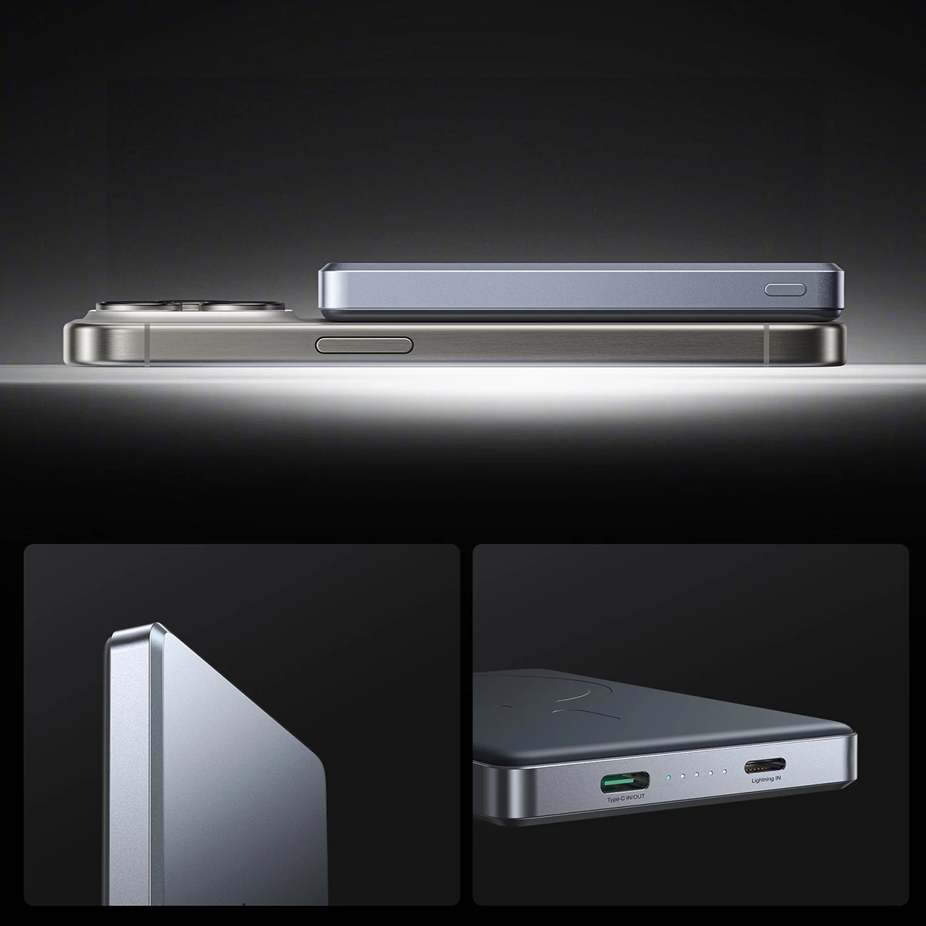 Powerbank 10.000 mAh, ultra tanek, siv Joyroom JR-PBM08 Pro