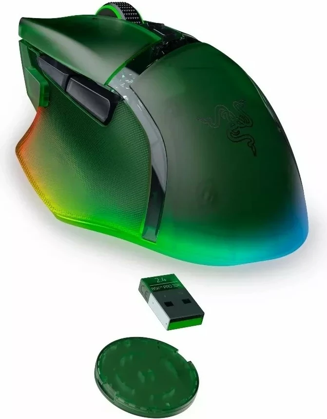Miška Razer Basilisk V3 Pro 35K Phantom Green