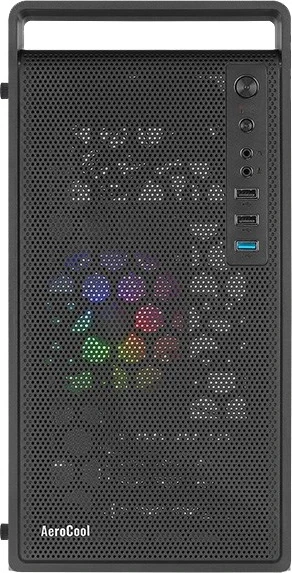 Mini ohišje Aerocool PGS CS-109-G-BK-v1 FRGB, črno