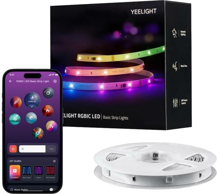 LED trak RGBIC, 12 m, Wi‑Fi, Bluetooth, bel, Yeelight YLYDD-0039