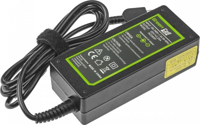 Polnilec za prenosnik Green Cell AD38AP, 65 W, črn