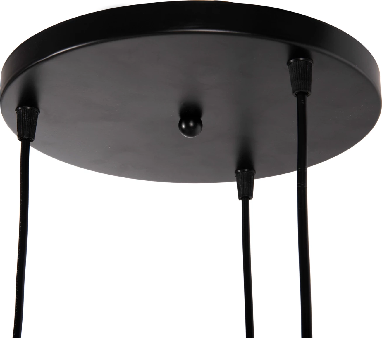 Stropna viseča svetilka s 3 lučmi FH4166.01 kovinske krogle v črno-oranžni barvi Φ20x112Hcm