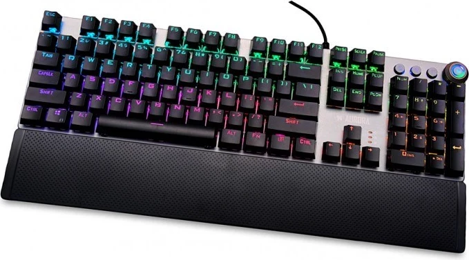 Mehanska/LED osvetljena tastatura iBox Aurora K-4 USB, črna