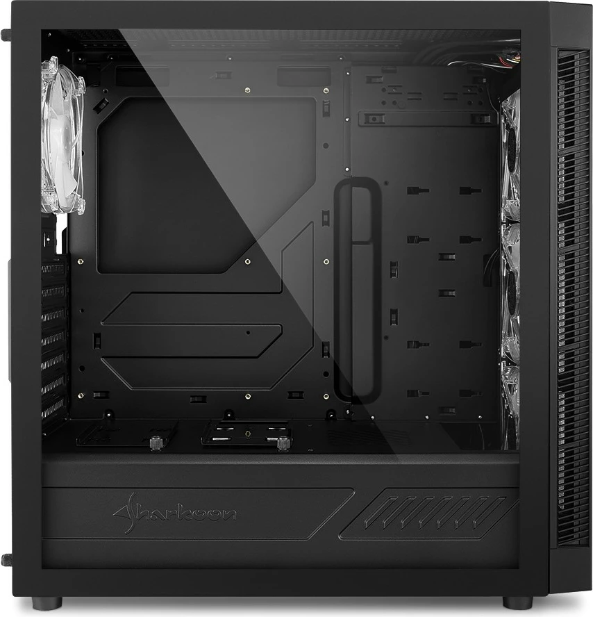 Midi tower za igre Sharkoon TG5 Pro RGB, ATX, micro ATX, Mini-ITX, črn