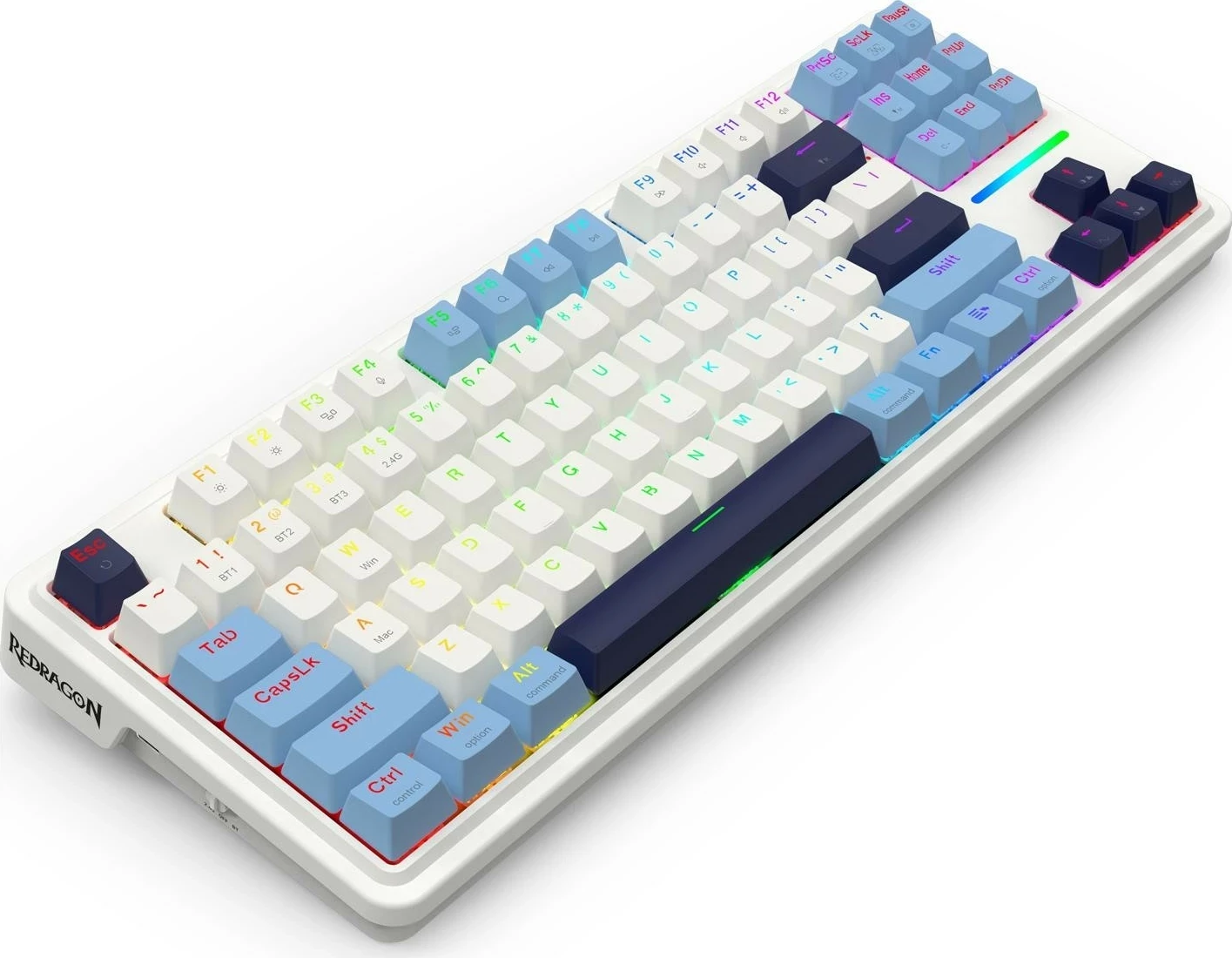 Mekančna tipkovnica z RGB, Redragon K728WBB-RGB-PRO Antonium PRO, bela