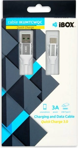 USB kabel iBox IKUMTCWQC, 1,5 m, USB 2.0, USB A na USB C, bel
