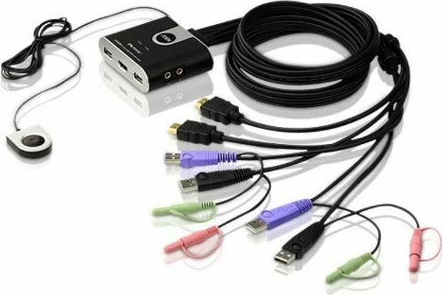 KVM preklopnik ATEN CS692, 2x HDMI, 6x USB, 3x avdio, črn