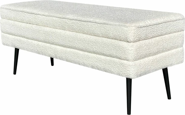 Tabure z shranjevalnim prostorom Slices, bel, 110x40x44