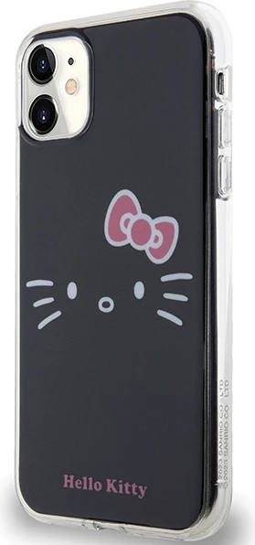 Ovitek za telefon z motivom IML Kitty Face Hello Kitty za iPhone 11/XR, črn