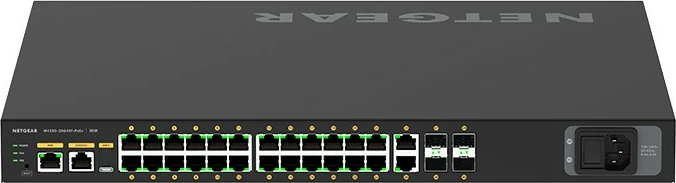 Upravljen preklopnik NETGEAR M4250-26G4XF-PoE+, 24 x Gigabit, 4 x SFP+, PoE+, rackmount, črn