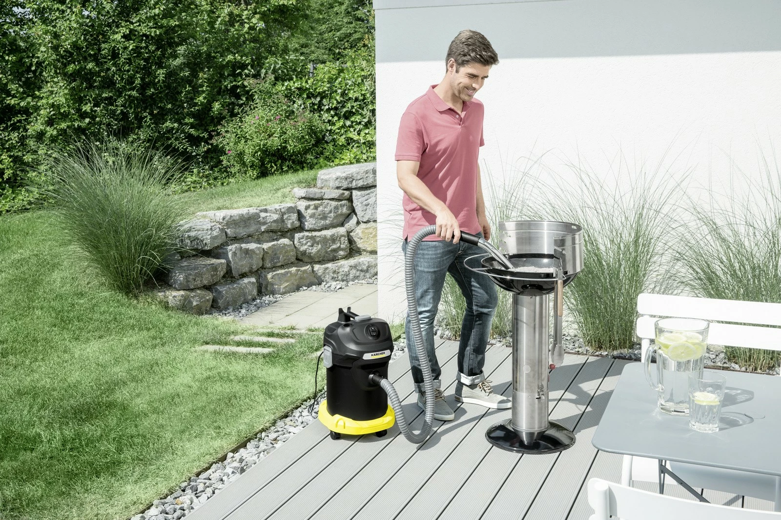 Sesalnik za pepel, 17 L, 600 W, kovinski zbiralnik, brez vrečke, črno/rumen — Karcher AD 4 Premium 1.629-731.0