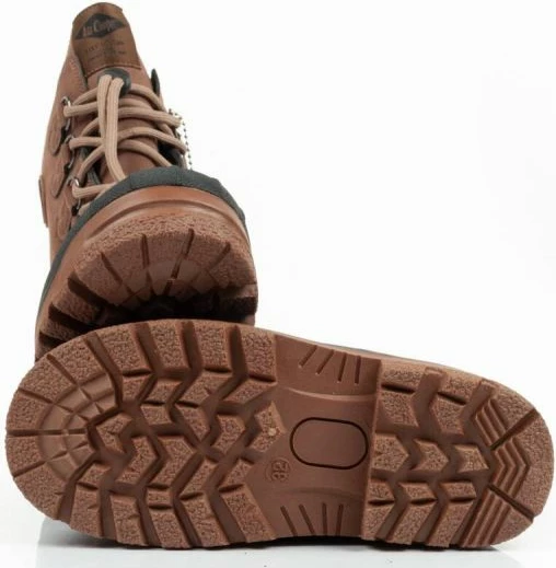 Topli otroški škornji Lee Cooper, rjavi