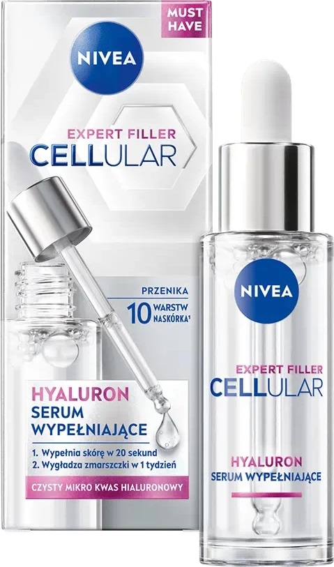 Serum za obraz za ženske Nivea Cellular Expert Filler Hyaluron, 30 ml