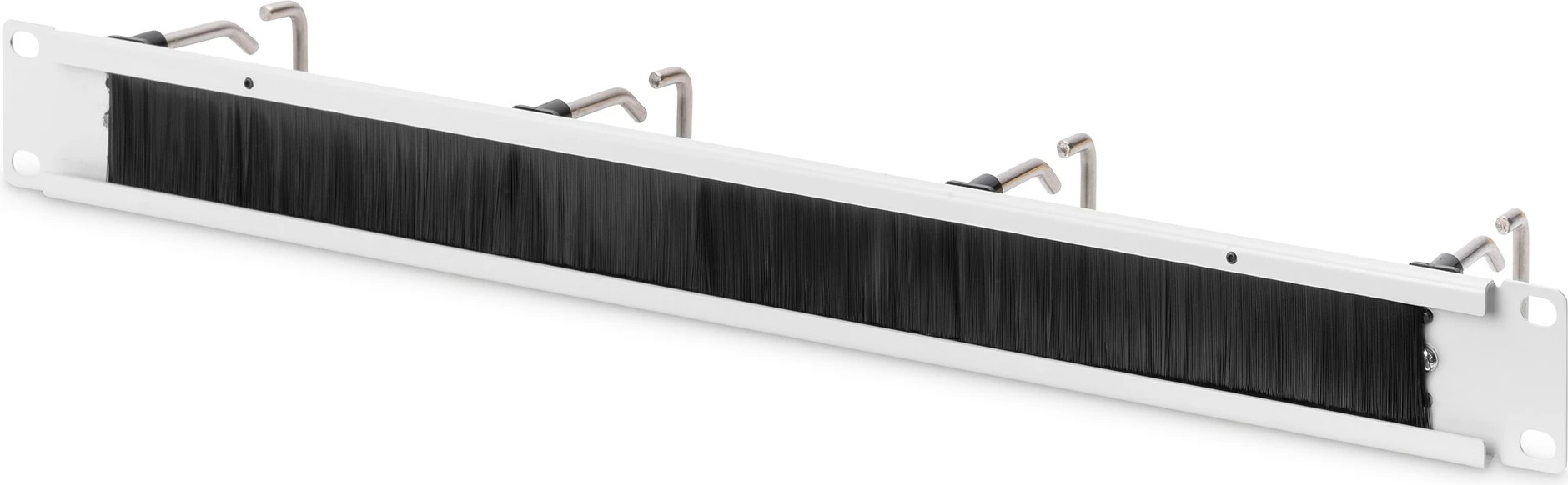 Panel za upravljanje kablov Digitus 1U, za 19" ohišje, jeklo, siv