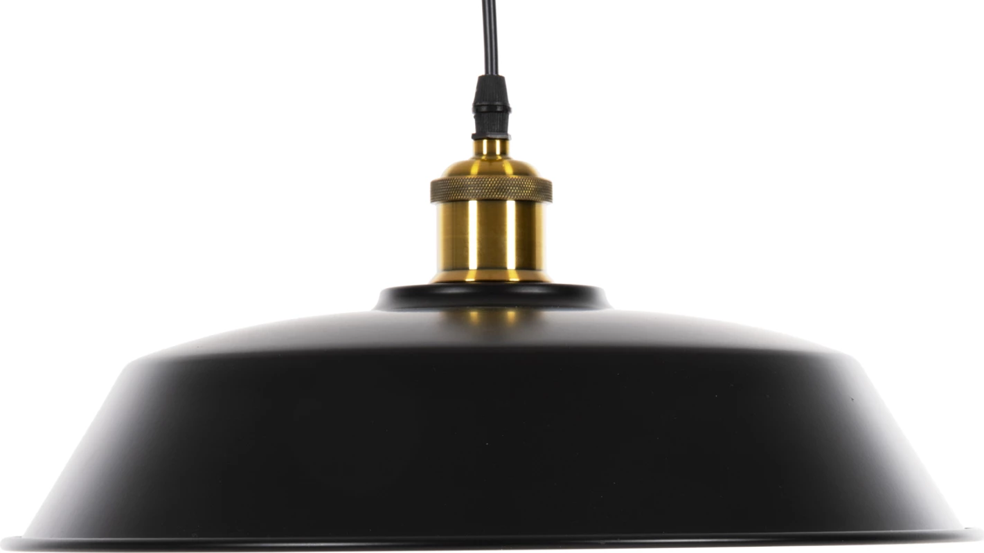 Stropna viseča svetilka FH4174.01 črna kovina z zlatim detajlom na vrhu Φ35,5x116Hcm