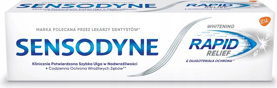Izbeljevalna pasta za občutljive zobe Sensodyne Whitening Rapid Relief, 75 ml