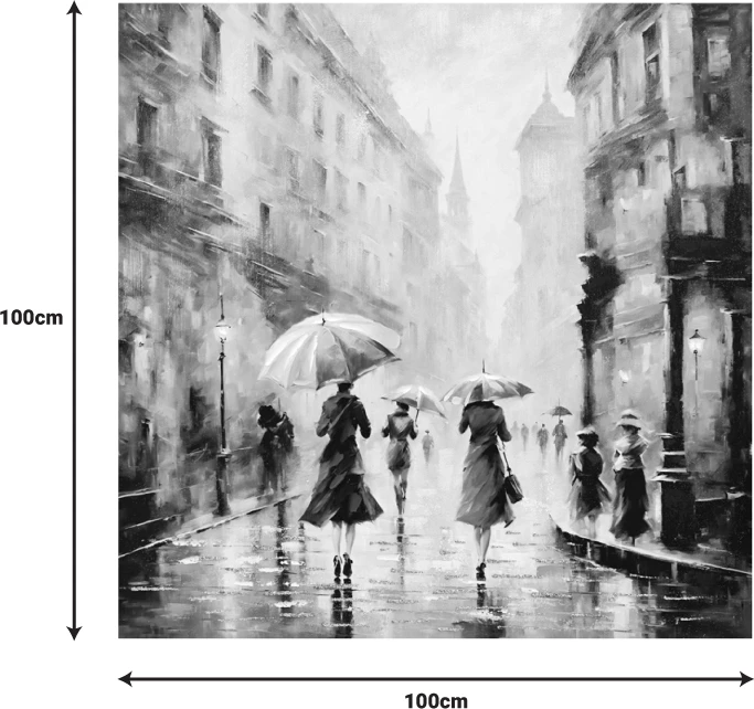 Slika na platnu Nightdream II Inart 100 x 3 x 100 cm