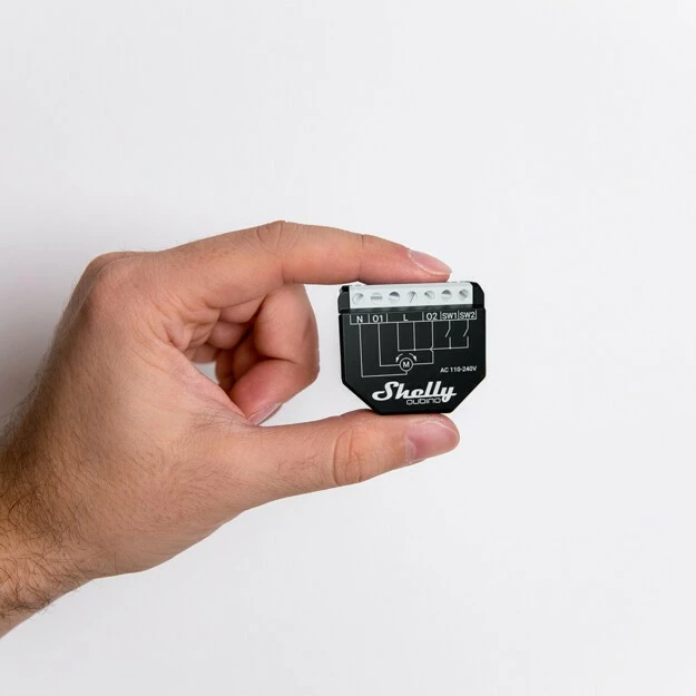 Pametni rele Shelly Qubino Wave Shutter, plastika, 40 m, 25 dBmW, 0.3 W, črn