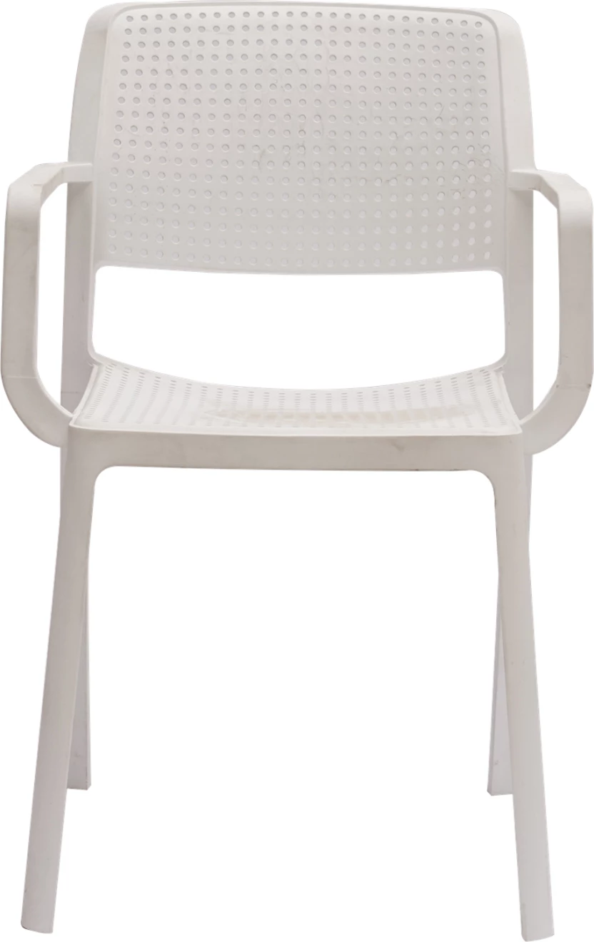 Vrtni naslanjač COMFEE FH6102.01 iz polipropilena v beli barvi 54x57x83H cm