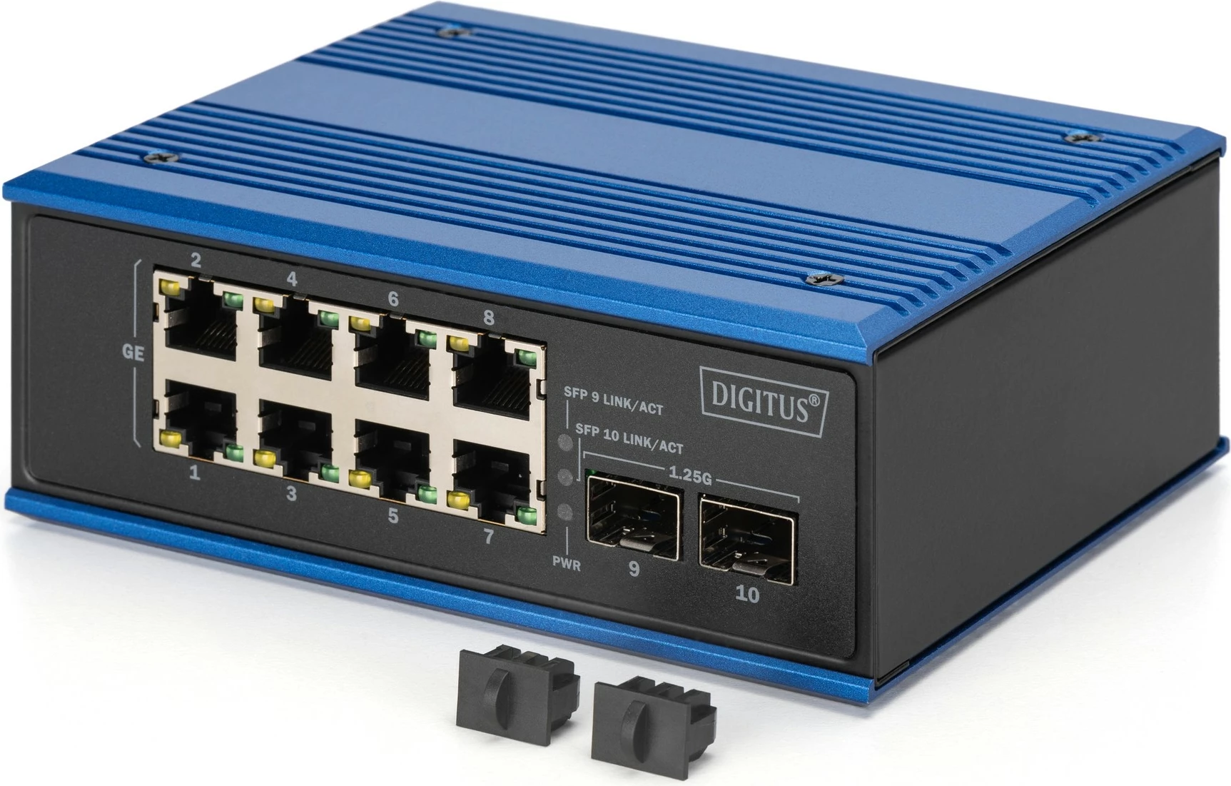 Industrijski stikalo Digitus DN-651151, 8x PoE priključkov, 2x SFP, Gigabit, kovinsko, IP40
