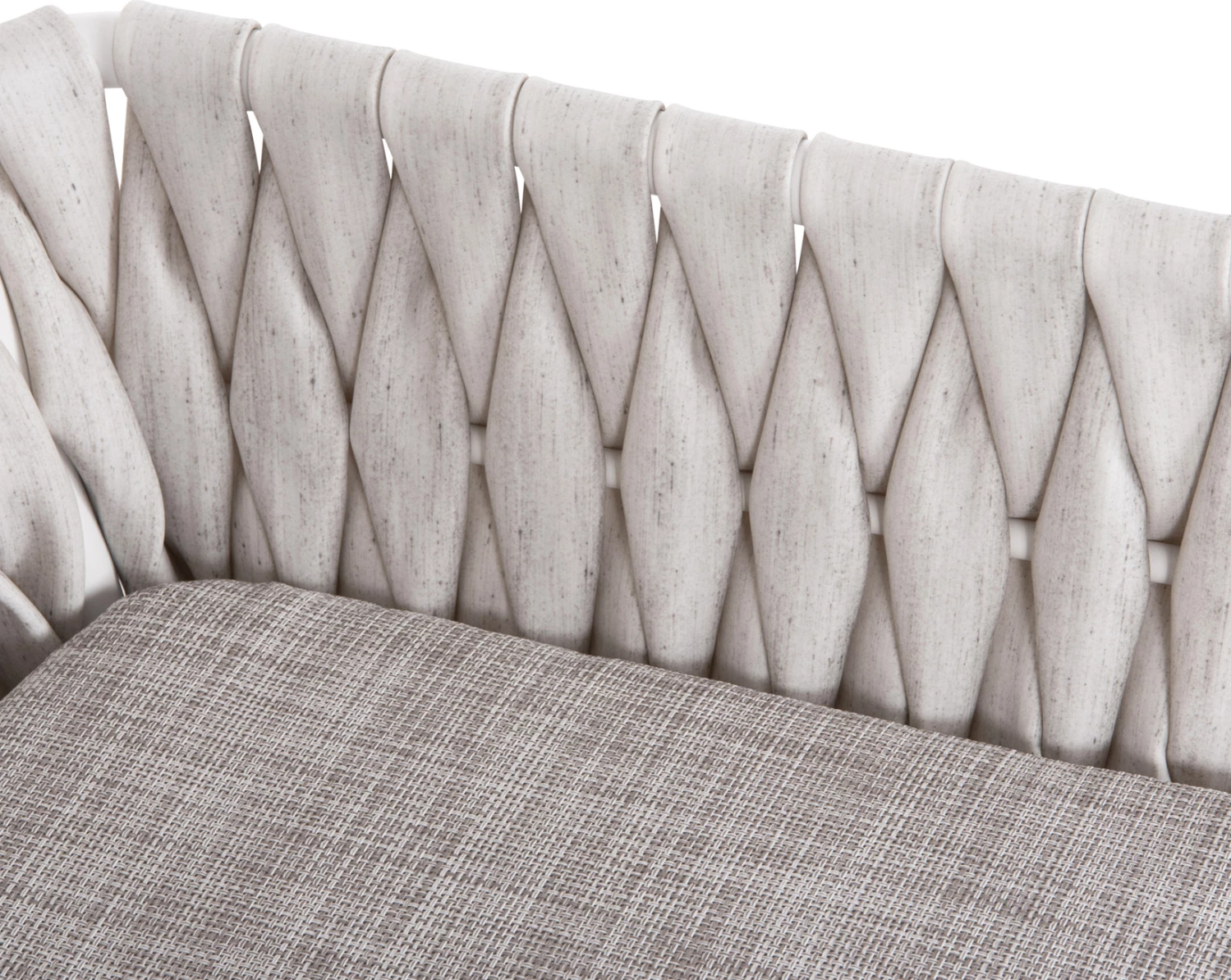 Aluminijasti naslanjač MARTIN FH5564.11 bel okvir in sintetični ratan v barvi slonovine 56x56x80Hcm