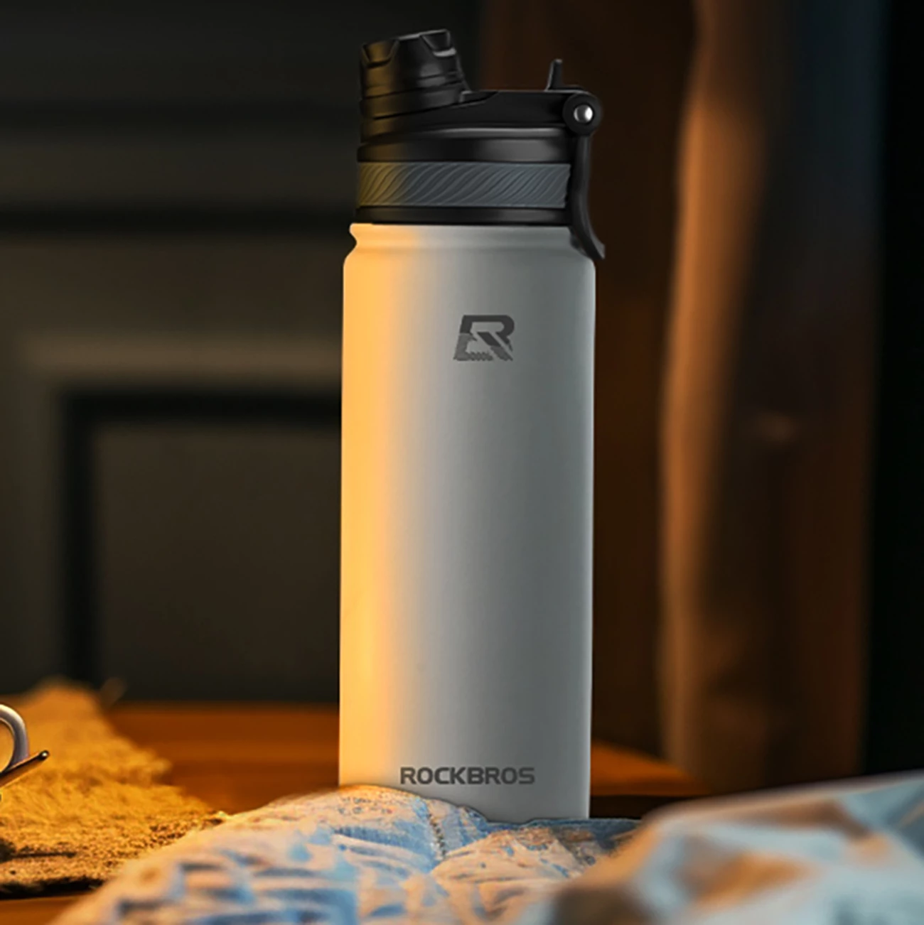 Termovka za kolo, 650 ml, bela — Rockbros 35210029006