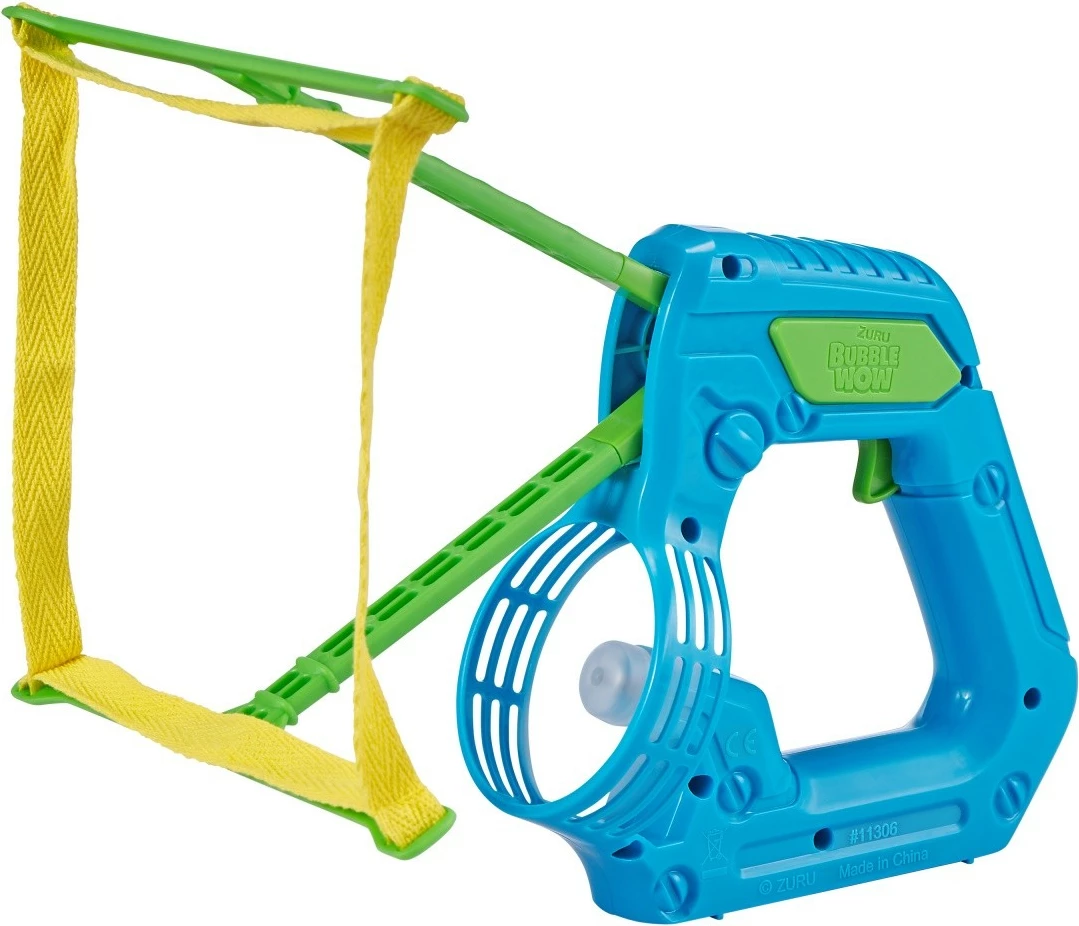 Igrača za mehurčke ZURU BUBBLE WOW Big-A-Bubbles Blaster, plastika, z raztopino, modra/zelena/oranžna