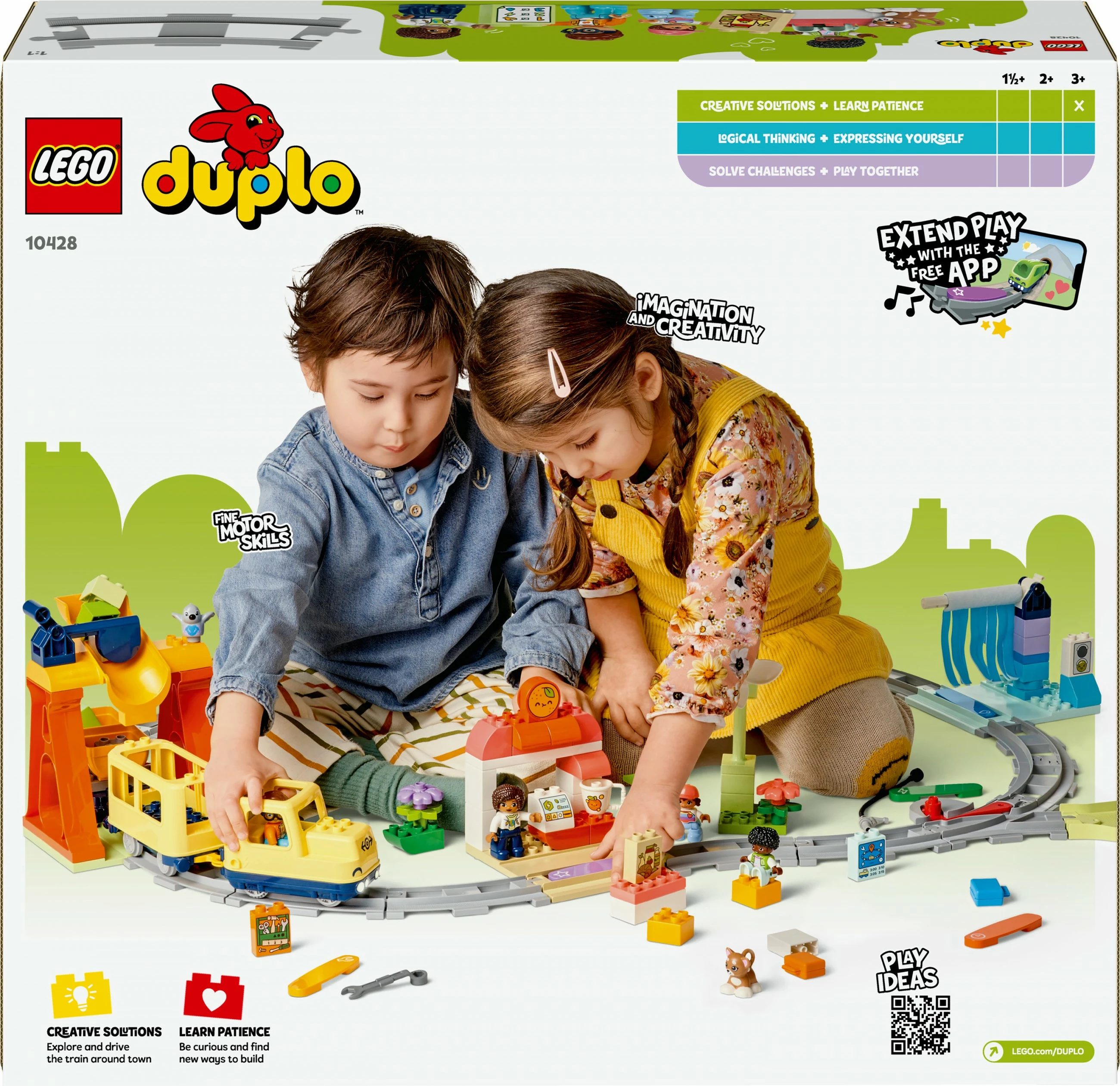 Interaktivni vlak LEGO DUPLO 10428, 103 kosi, večbarven