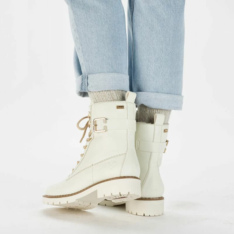 Udobne ženske čevlje, Rieker, bele