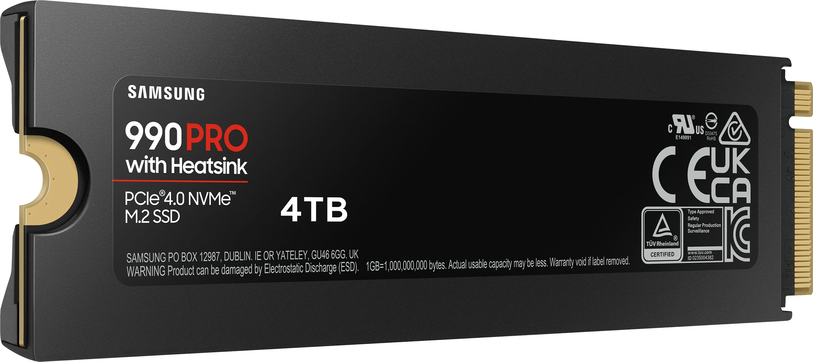 SSD visokih zmogljivosti, Samsung 990 PRO, 4 TB, M.2 2280 PCIe x4 Gen4 NVMe