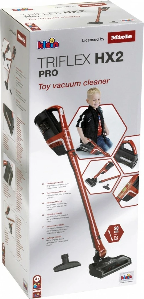Igrača sesalnik na baterije, Miele Triflex Klein, za otroke, 80 cm, rdeče/črn