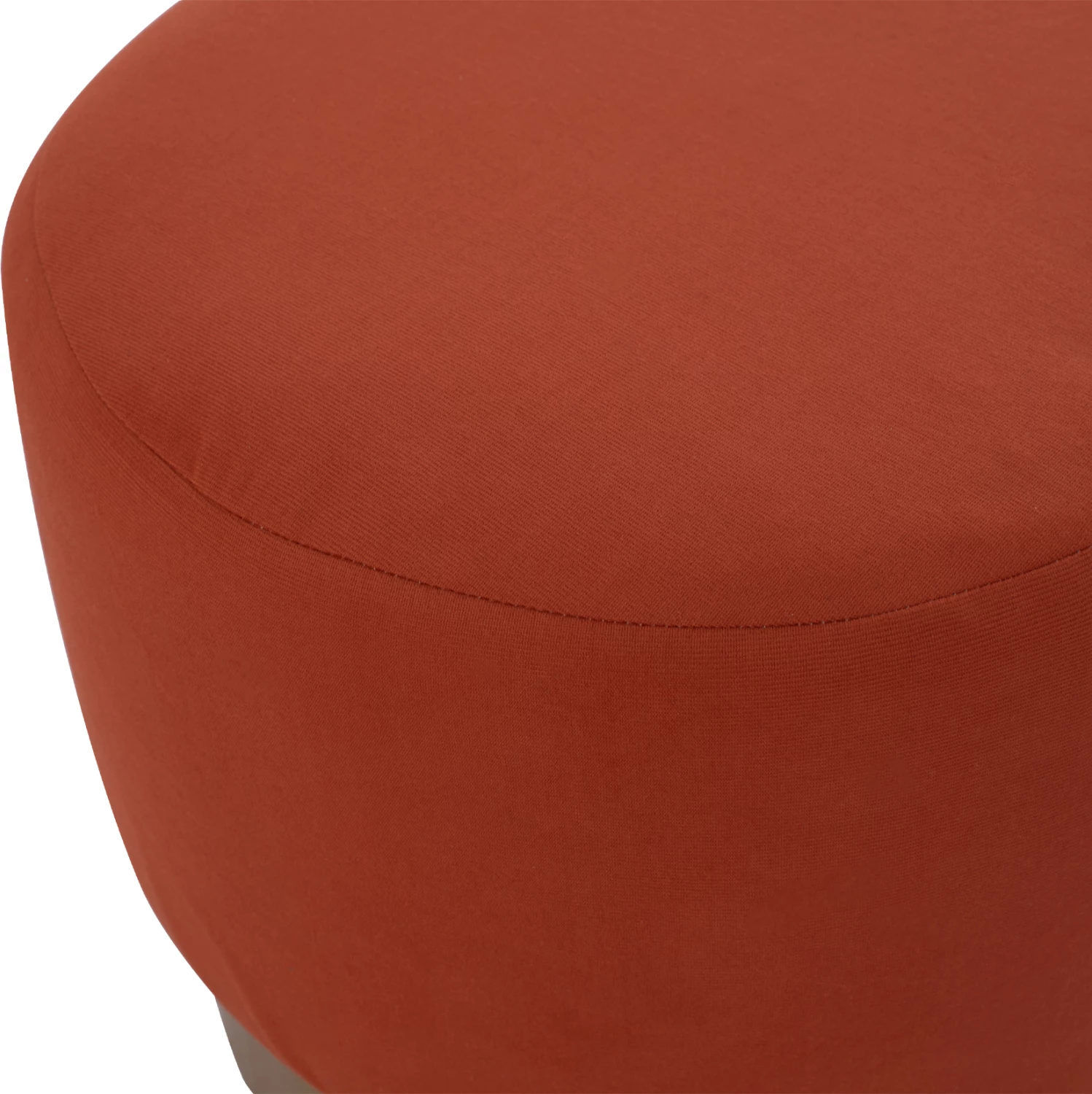 Okrogli pouf/stol FH9260.02 iz koralnega blaga, zlata okrogla osnova