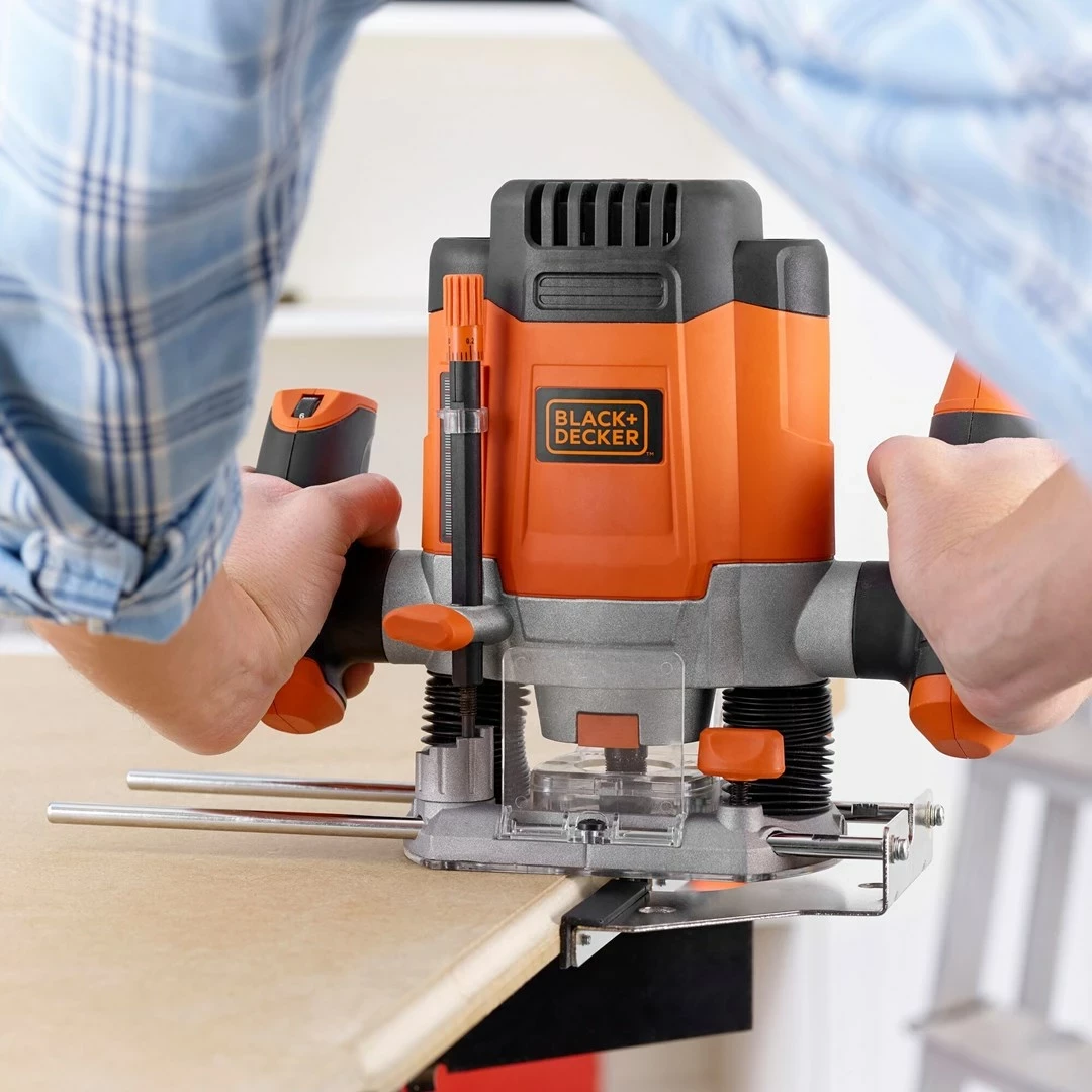 Električni rezkar BLACK+DECKER KW1200EKA-QS, siva/oranžna