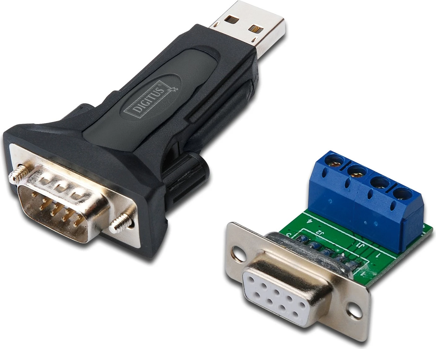 Adapter USB na serijski RS-485, Digitus, USB 2.0, 0,8 m, črn