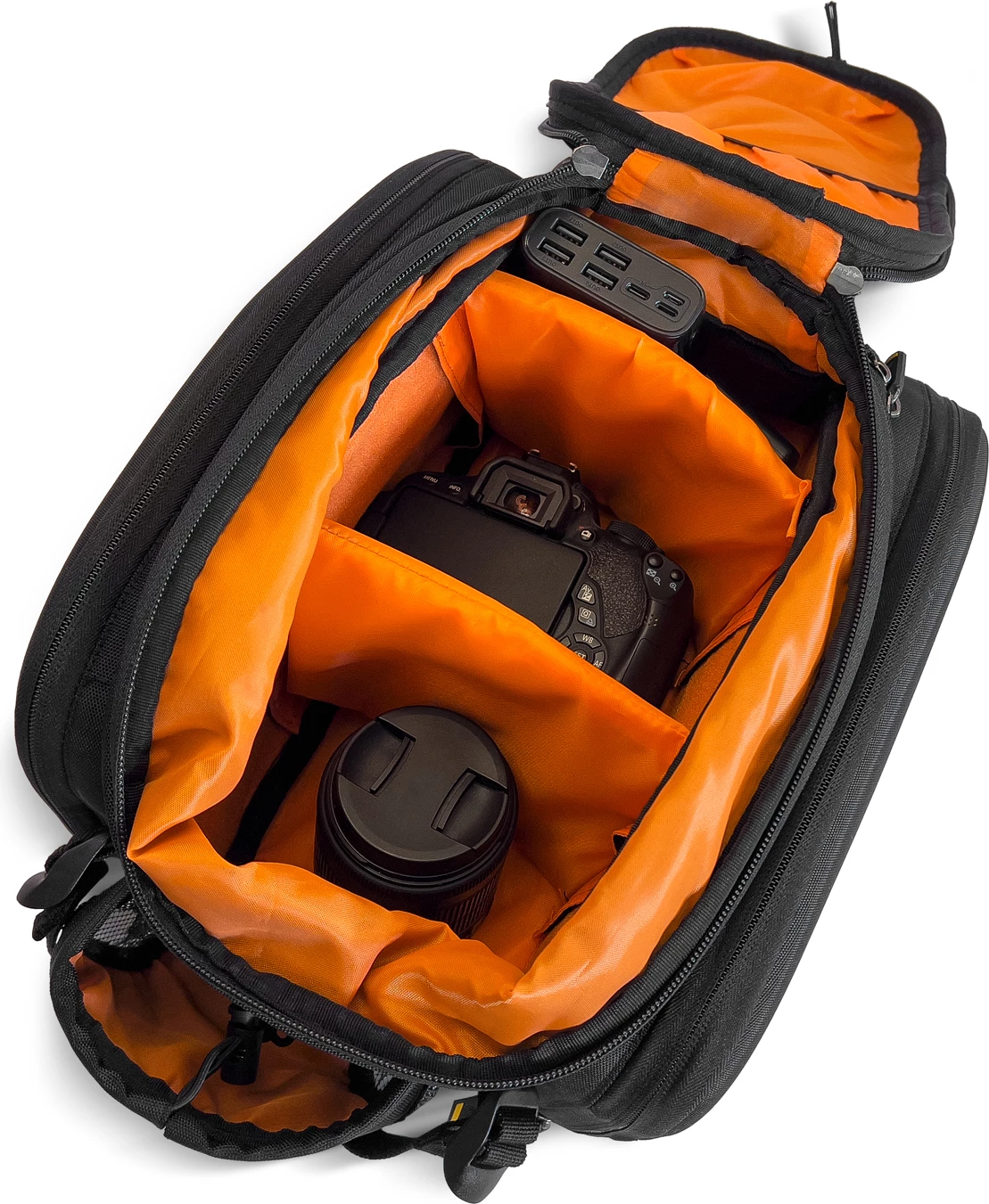 Torba za kolo Wozinsky WBB19BK, 35 L, z dežnim pokrivalom, črna