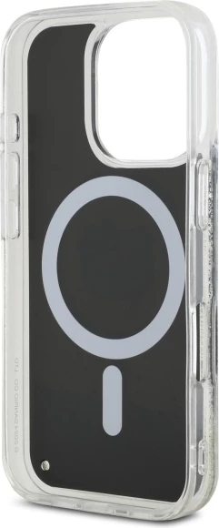 Ovitek za telefon z tekočimi zlatimi bleščicami MagSafe za iPhone 16 Pro, Hello Kitty, zlata