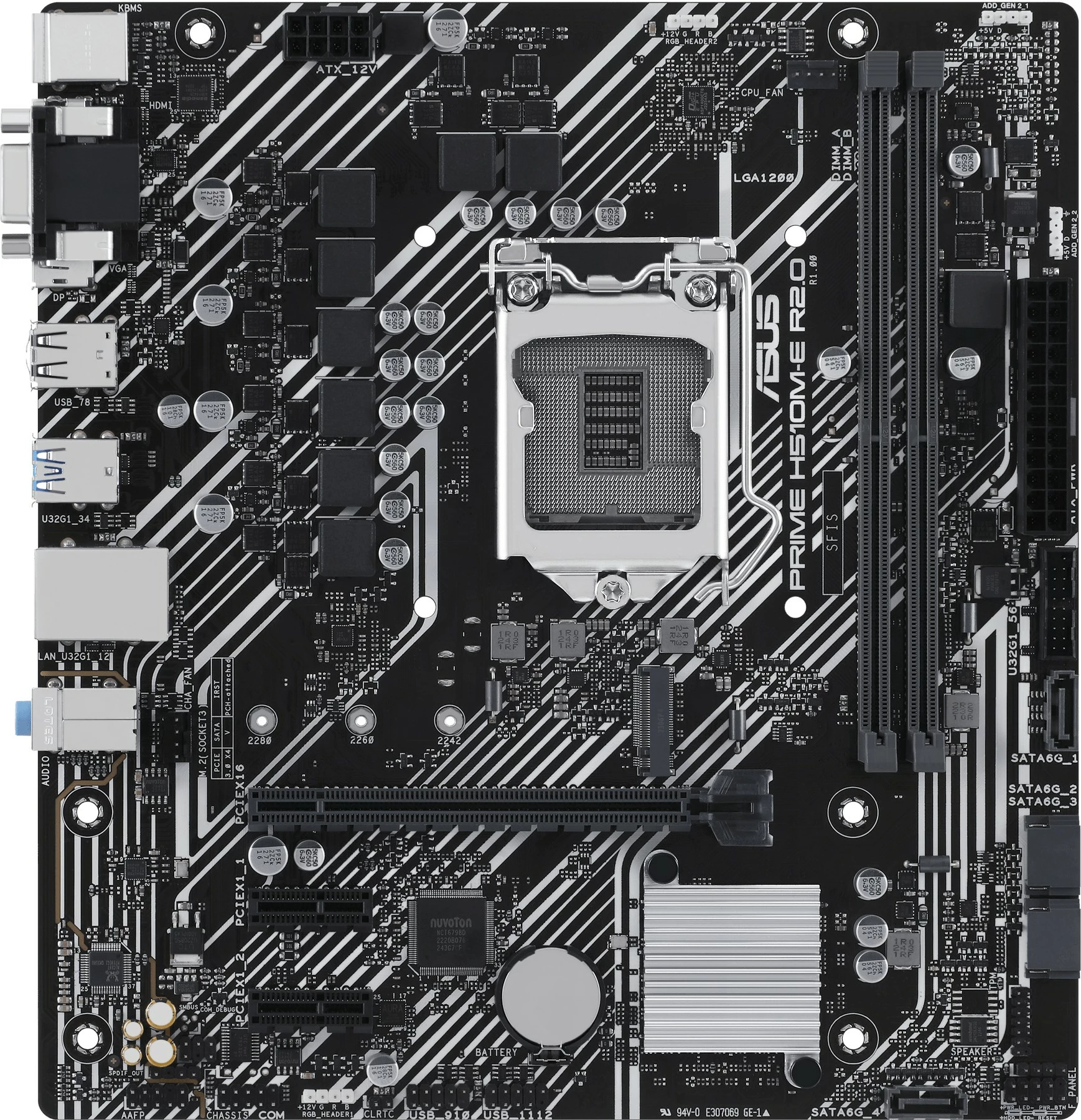 Matična plošča ASUS PRIME H510M-E R2.0, Intel, LGA 1200, DDR4-SDRAM, 64 GB