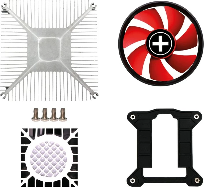 Zračno hlajenje procesorja Xilence Performance C XC232, 9,2 cm, 800–2500 RPM, črno-rdeč