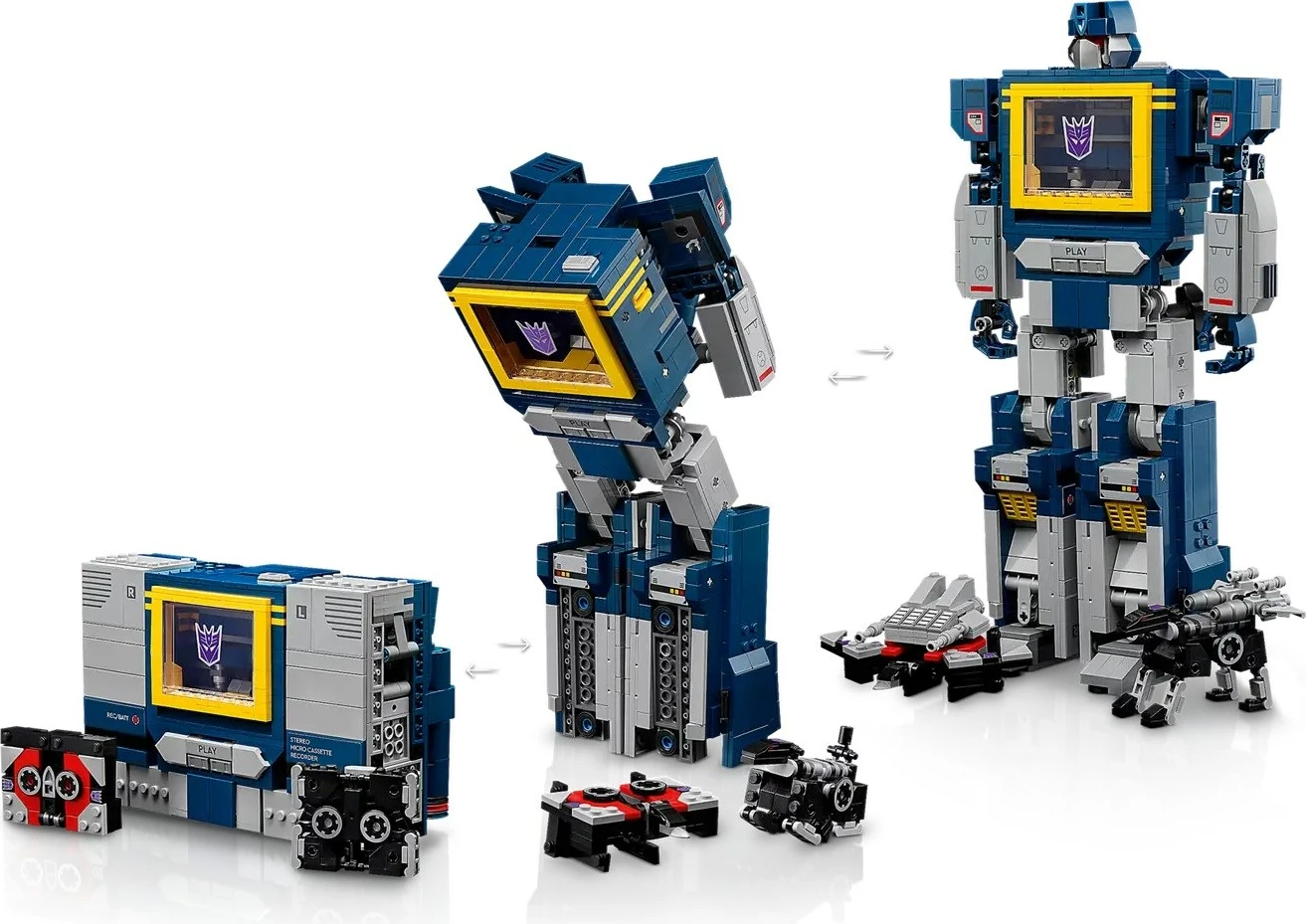 Set za gradnjo Transformers Soundwave, LEGO ICONS 10358, 1508 kosov, za odrasle