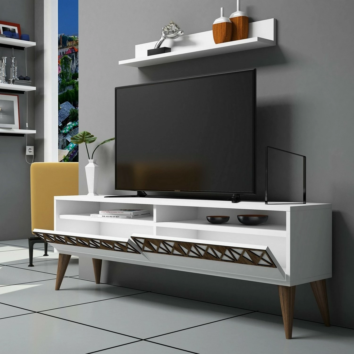 Set pohištva za dnevno sobo Skye Decor, Line, bel