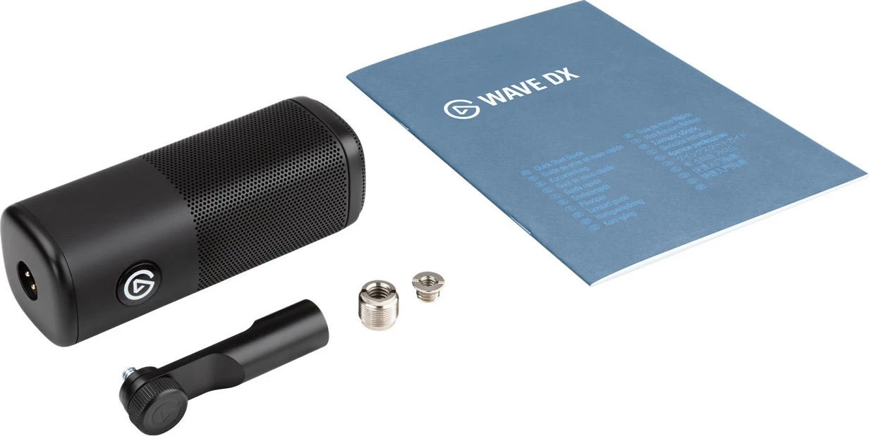 Mikrofon za računalnik Elgato Wave DX, 24-bitni, 96 kHz, mini XLR, črn